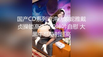 国产CD系列湾湾伪娘妮雅戴贞操锁高速炮机呻吟自慰 大黑牛怼菊射超高